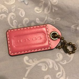 Pink coach bag charm